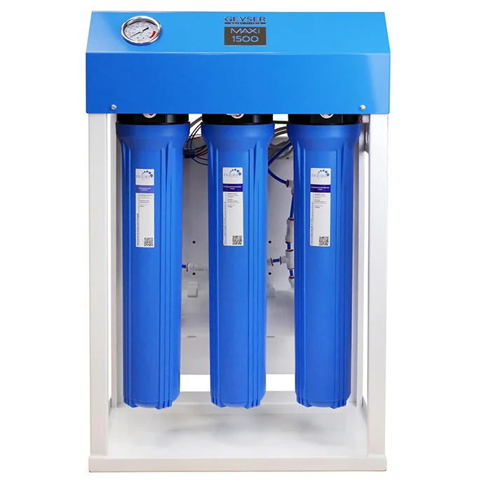 Профессиональная прямоточная система обратного осмоса Гейзер Престиж Макси 1500 для ресторана без накопительного бака
