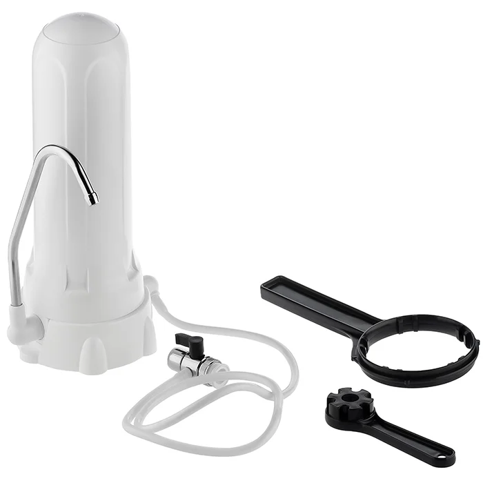 Настольный фильтр для очистки воды Гейзер-1УЖ евро белый комплектность