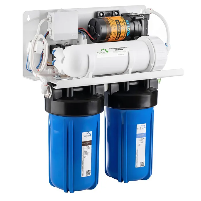 Полупромышленная система обратного осмоса Гейзер Лайн 4000 для ресторана с помпой