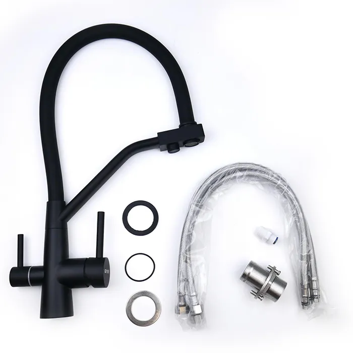 Полный комплект поставки смесителя Гейзер Ниагара черный