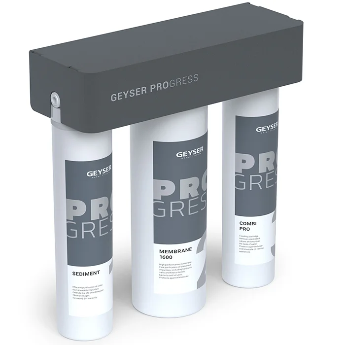 Прямоточная система обратного осмоса Гейзер Прогресс без бака без крана