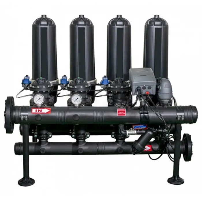 Промышленный дисковый фильтр очистки воды AWT F304-6 с четырьмя колбами и 6-дюймовым коллектором