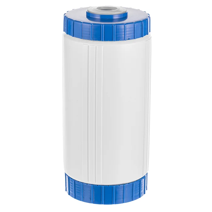 Угольный картридж КУ - 10ВВ с активированным углём среднего формата: сорбционная очистка холодной воды от хлора и органики, стандарт Big Blue 10