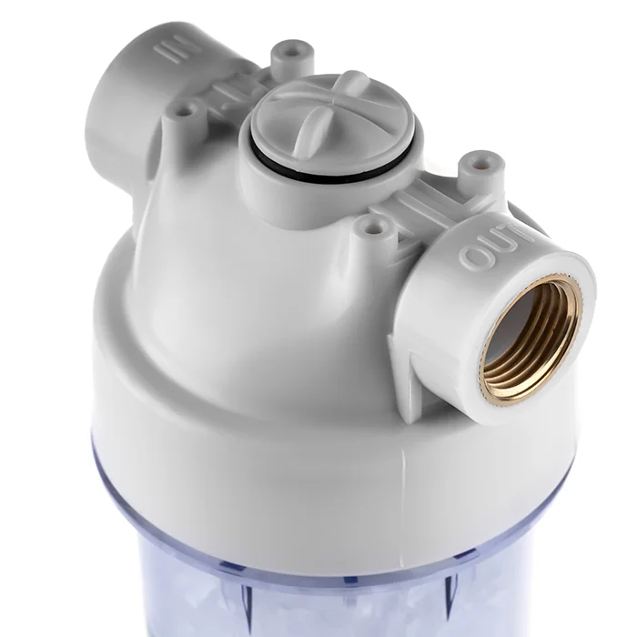 Полифосфатный фильтр Гейзер 1ПФД для защиты стиральной машины и водонагревателя от накипи и коррозии