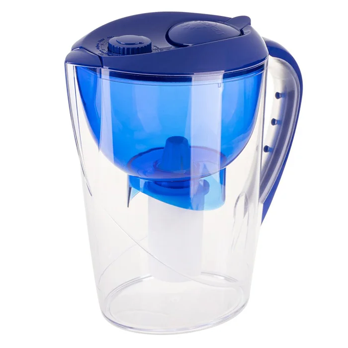 Фильтр-кувшин для воды Гейзер Корус белый с синей крышкой 3.7 литра