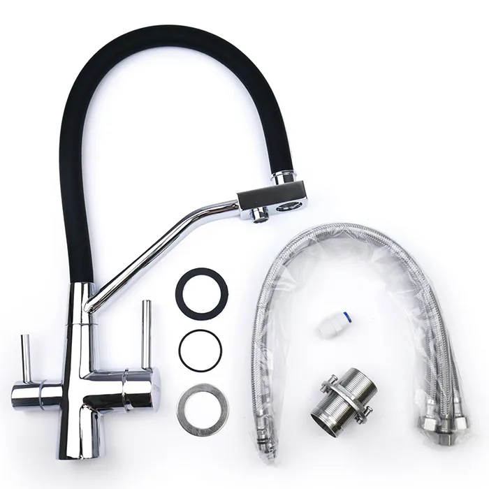 Полный комплект поставки смесителя Гейзер Ниагара глянцевый хром