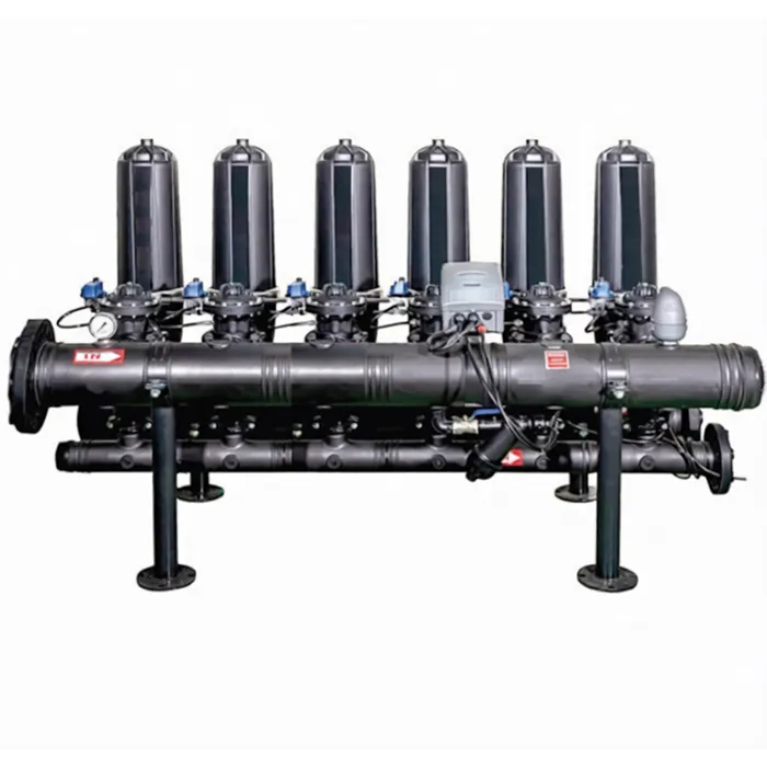 Промышленный дисковый фильтр очистки воды AWT F306-6 с шестью колбами и 6-дюймовым коллектором
