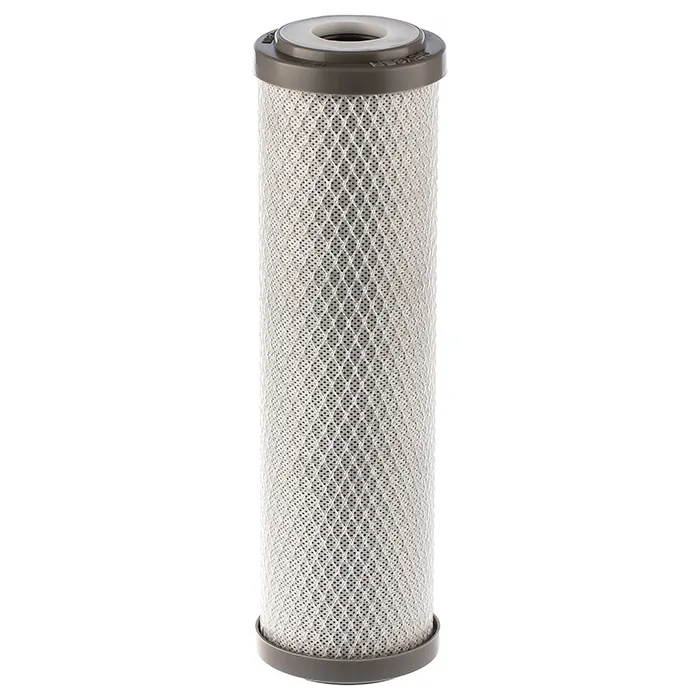 Картридж угольной очистки Гейзер CBC Ag 0,6 10SL: удаление хлора, органики, бактерий, серебро, пористость 0,6 мкм, стандарт Slim Line 10