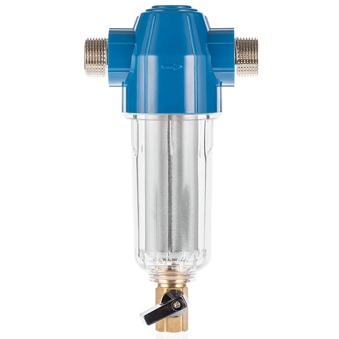 Сетчатый магистральный фильтр Гейзер Хит SE 3/4 дюйма для механической очистки холодной воды от ржавчины, песка и ила
