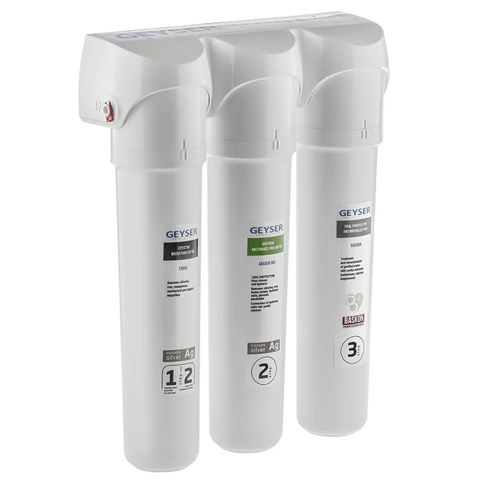 Проточный фильтр для воды Гейзер Смарт Био под мойку для мягкой воды защита от вирусов минерализация технология Smart без крана