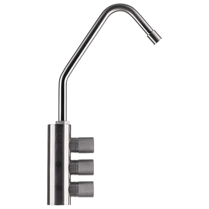 Комбинированный смеситель Гейзер Ханлен для кухни с раздельными изливами: два независимых канала для водопроводной и фильтрованной питьевой воды