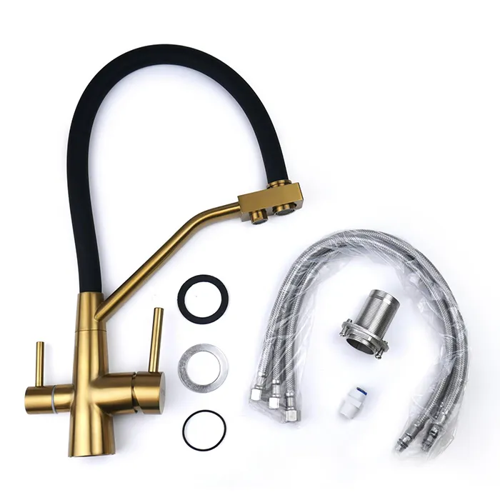 Полный комплект поставки смесителя Гейзер Ниагара желтый