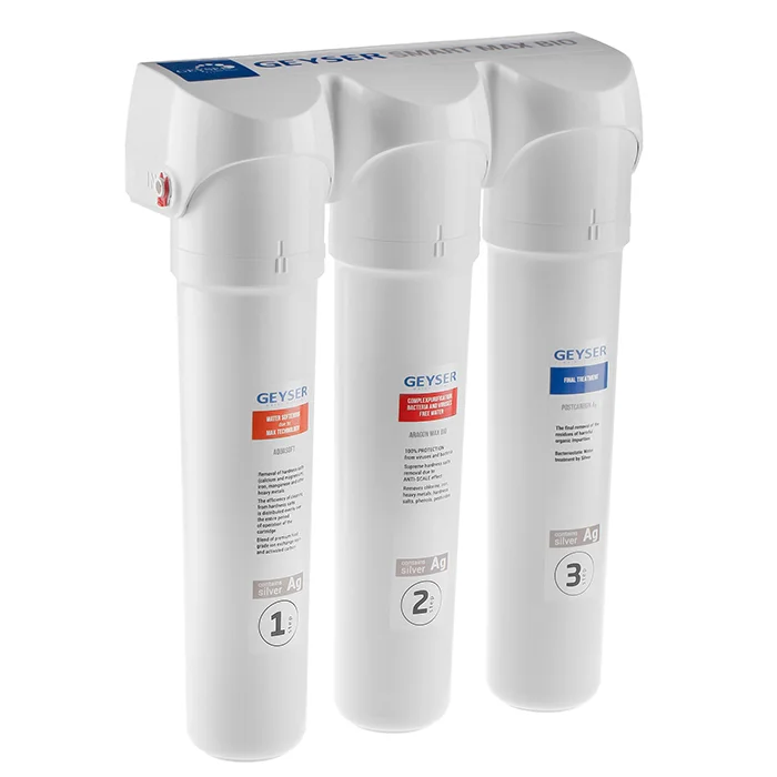 Проточный фильтр для воды Гейзер Смарт Макс Био под мойку защита от вирусов без крана