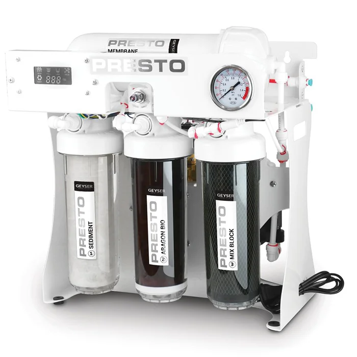 Профессиональная система обратного осмоса Гейзер Престо для кофейни, ресторана, бара