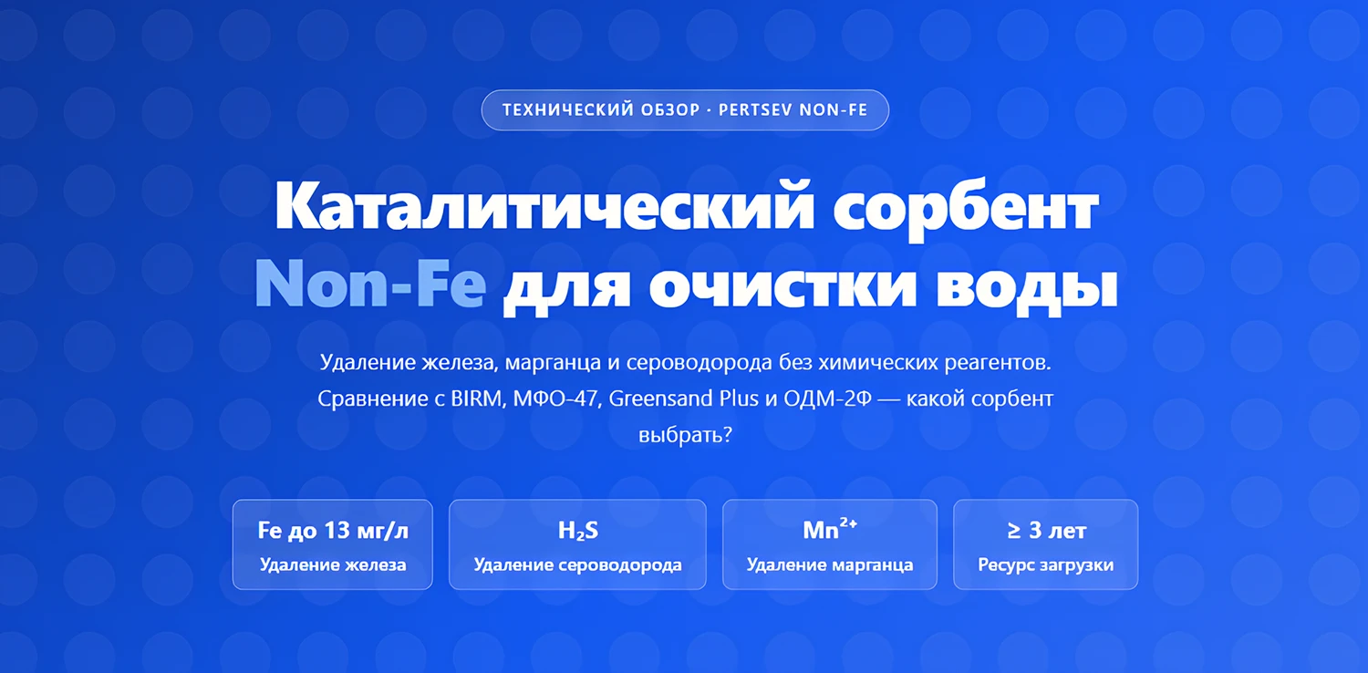Non-Fe — каталитический сорбент для очистки воды