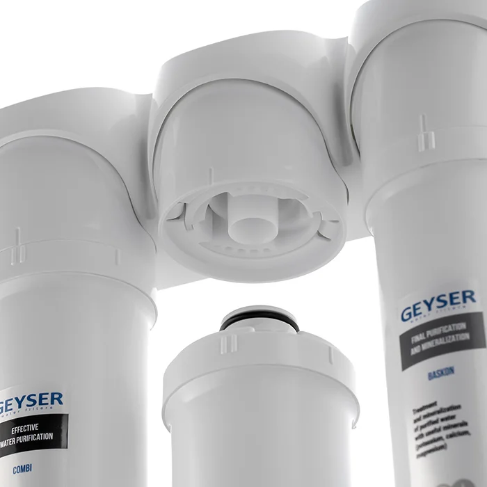 Сменные картриджи для проточного фильтра под мойку Гейзер Био 511 для мягкой воды