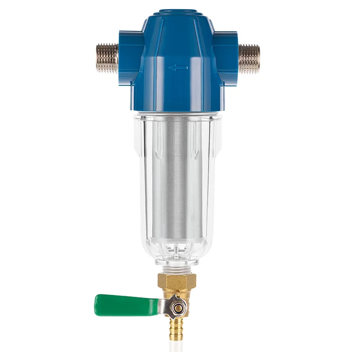 Сетчатый магистральный фильтр Гейзер Хит SE 1/2 дюйма для механической очистки холодной воды от ржавчины, песка, ила и окалины