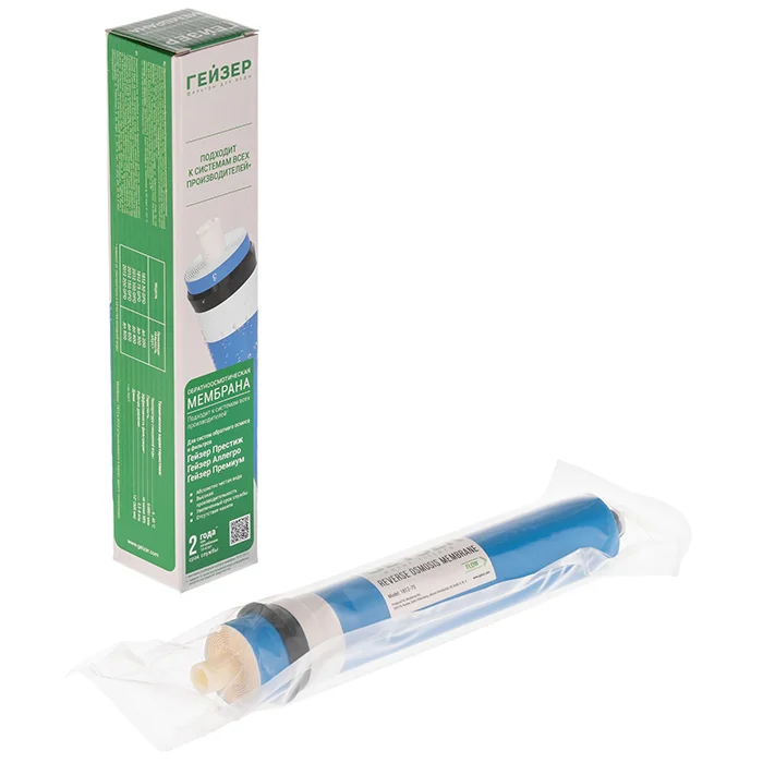 Сменная мембрана Гейзер 1812-75 (75 GPD, 300 л/сутки) — экономичный картридж стандарта 1812 для фильтрации питьевой воды