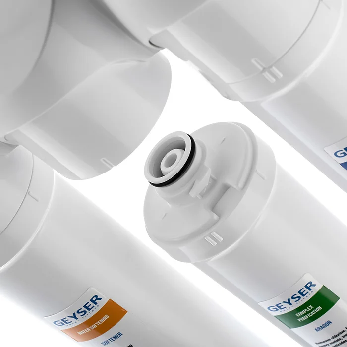 Сменные картриджи для проточного фильтра под мойку Гейзер Смарт для жесткой воды