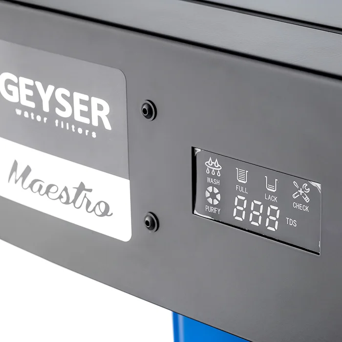 Профессиональная система обратного осмоса Гейзер Маэстро 4000 цифровой дисплей состояния