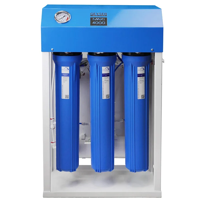 Полупромышленная система обратного осмоса Гейзер Престиж Макси 4000 для ресторанов и кафе на металлической раме