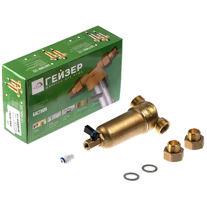 Сетчатый промывной фильтр Гейзер-Бастион 121 3/4 дюйма - полный комплект