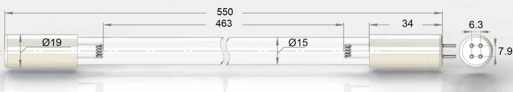 Чертёж ультрафиолетовой лампы UVL-28