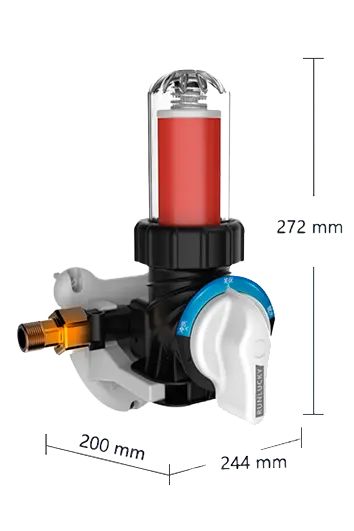 Габариты дискового фильтра Runlucky RL-Q01S