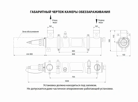 УФ-стерилизатор DUV-1-87-N ADV