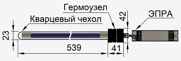 УФ обеззараживатель погружной UVL-MOD 50HO