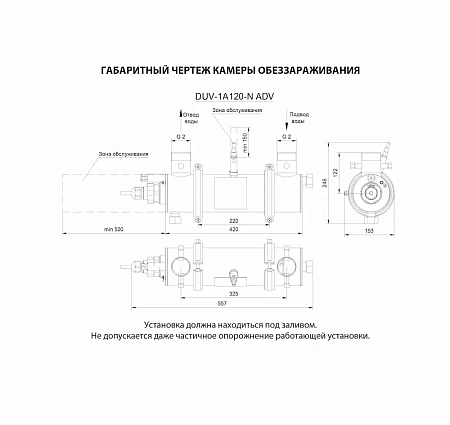 УФ-стерилизатор DUV-1A120-N ADV