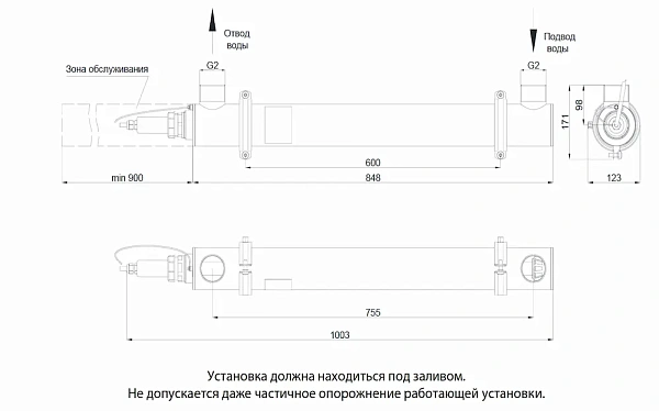 УФ-стерилизатор DUV-1-87-N BSC