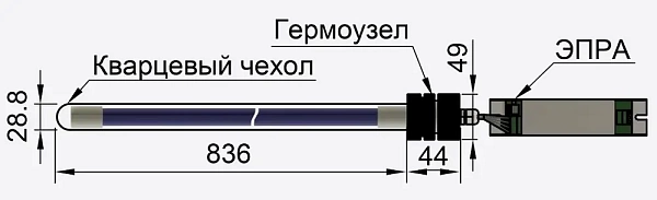 УФ обеззараживатель погружной UVL-MOD 19130